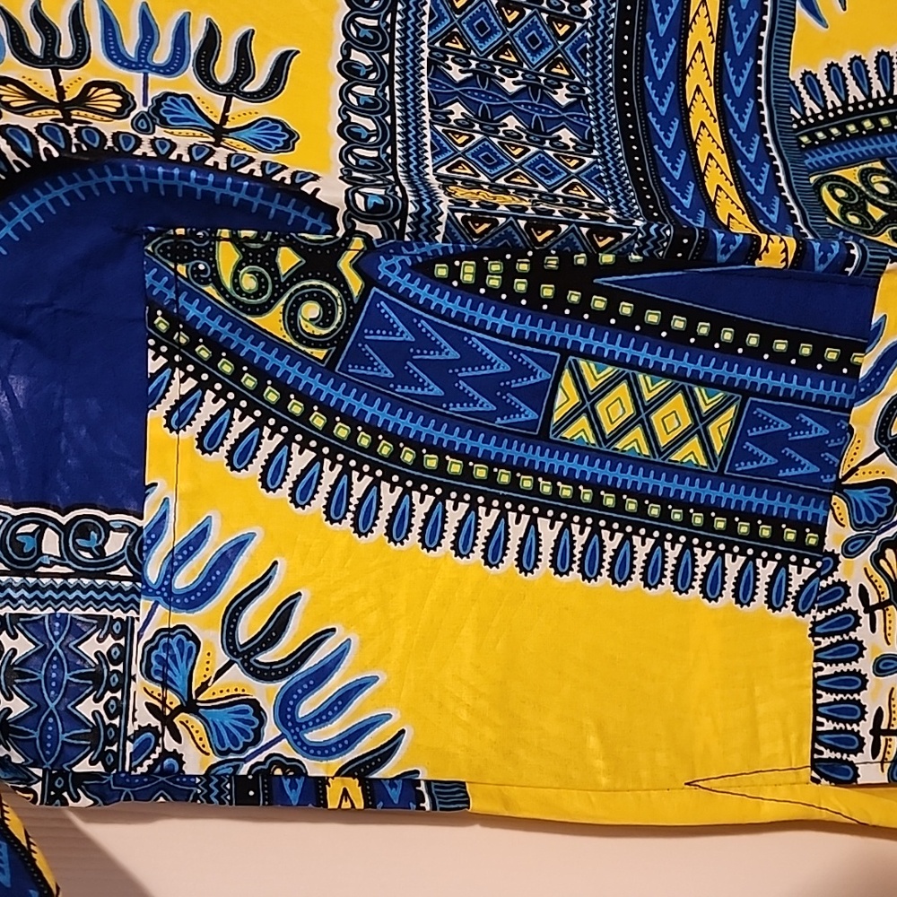 Ankara African Print Men's Dashiki - Picture 4 of 5